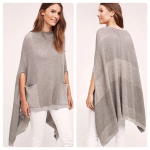 Anthropologie Moth Madison Park Long poncho grey xs/s
